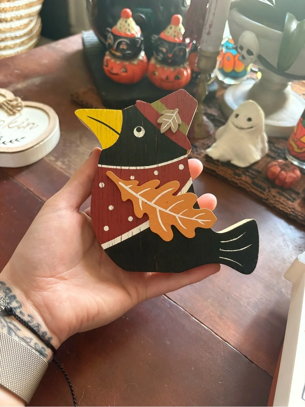 Set of 4 fall Wood blocks